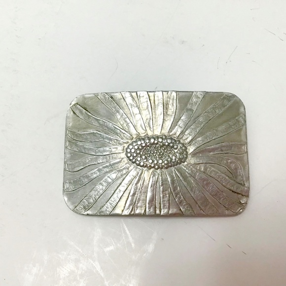 Vintage Wendall August Forge Sunflower/Hammered aluminum brooch - Picture 1 of 4